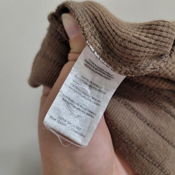 Onia waffle knit thermal sweatpants joggers brown L - Picture 5 of 5